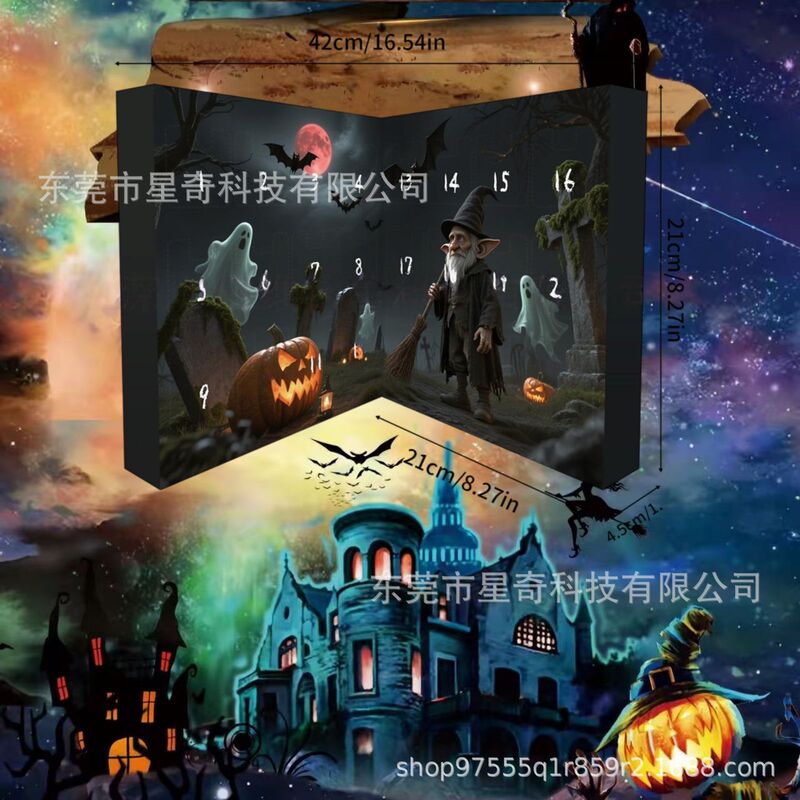新品Halloween Gnome Countdown Calendar万圣节侏儒倒计时日历盒|undefined
