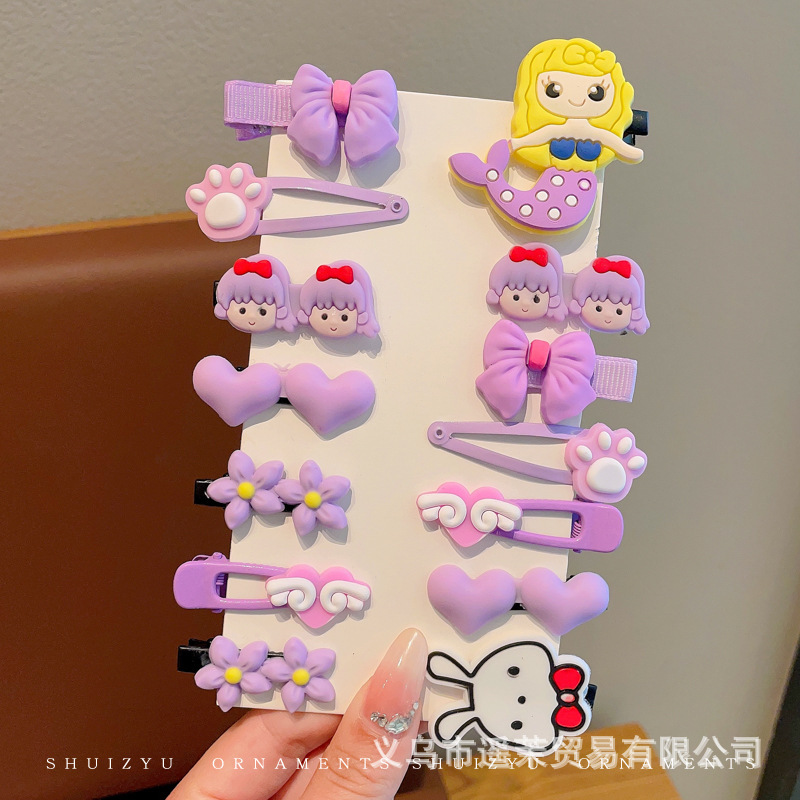 多巴胺儿童发夹女前额刘海夹鸭嘴夹头饰发卡碎发侧边卡子发饰夹子|undefined