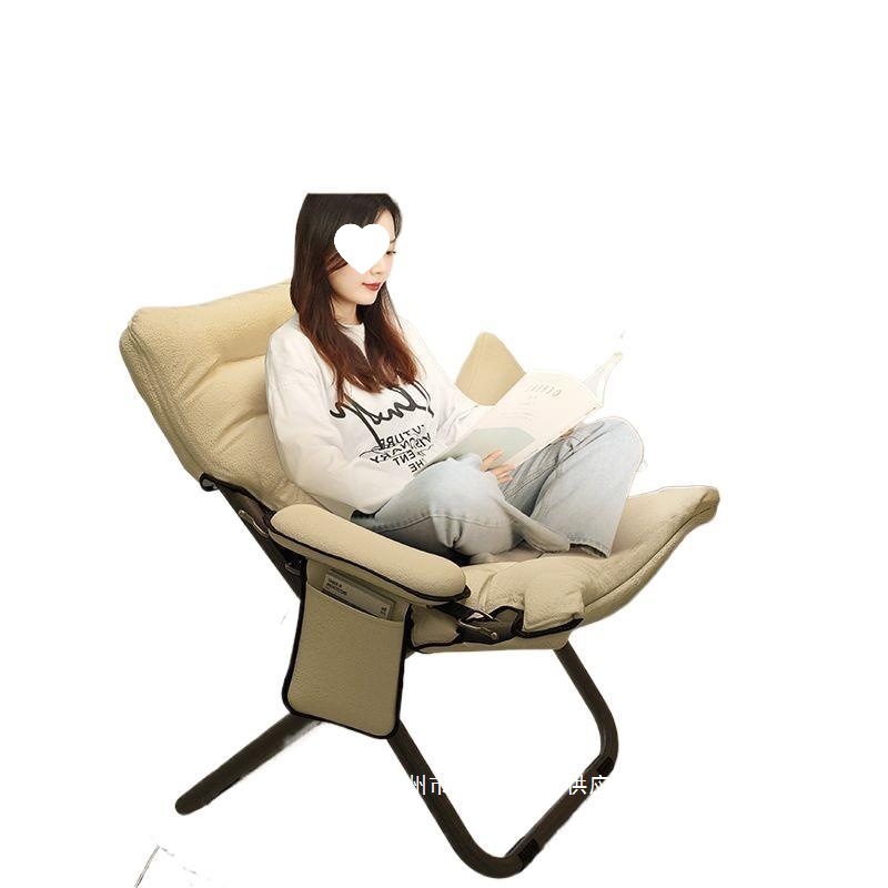 Fábrica directa doméstica dormitorio individual pequeño sofá balcón silla plegable dormitorio silla de computadora sofá perezoso