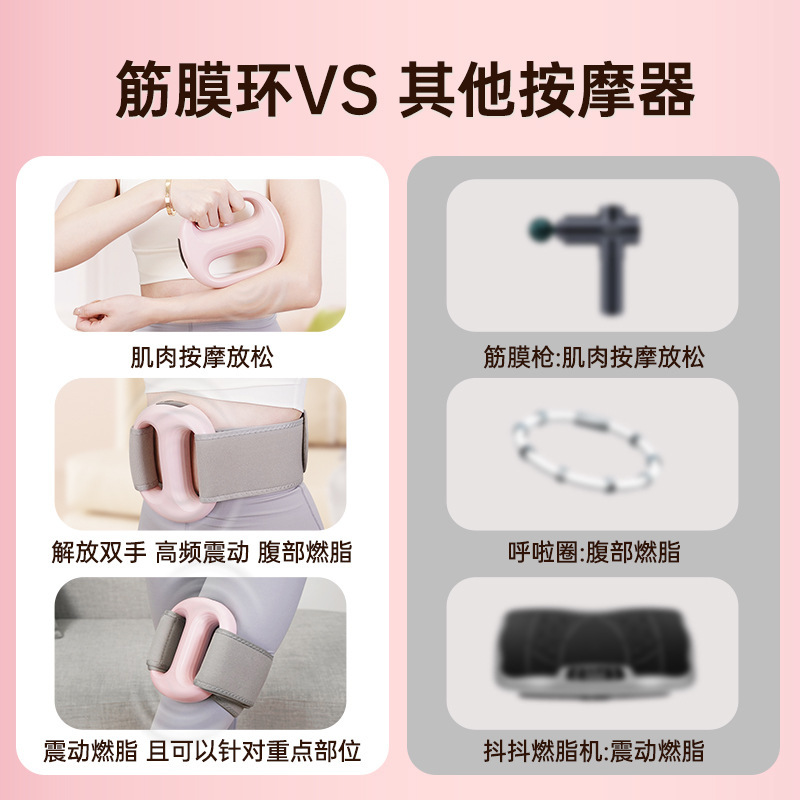 跨境燃脂筋膜环放松肌肉按摩器专业级筋膜枪充电款迷你震动瑜伽环|undefined