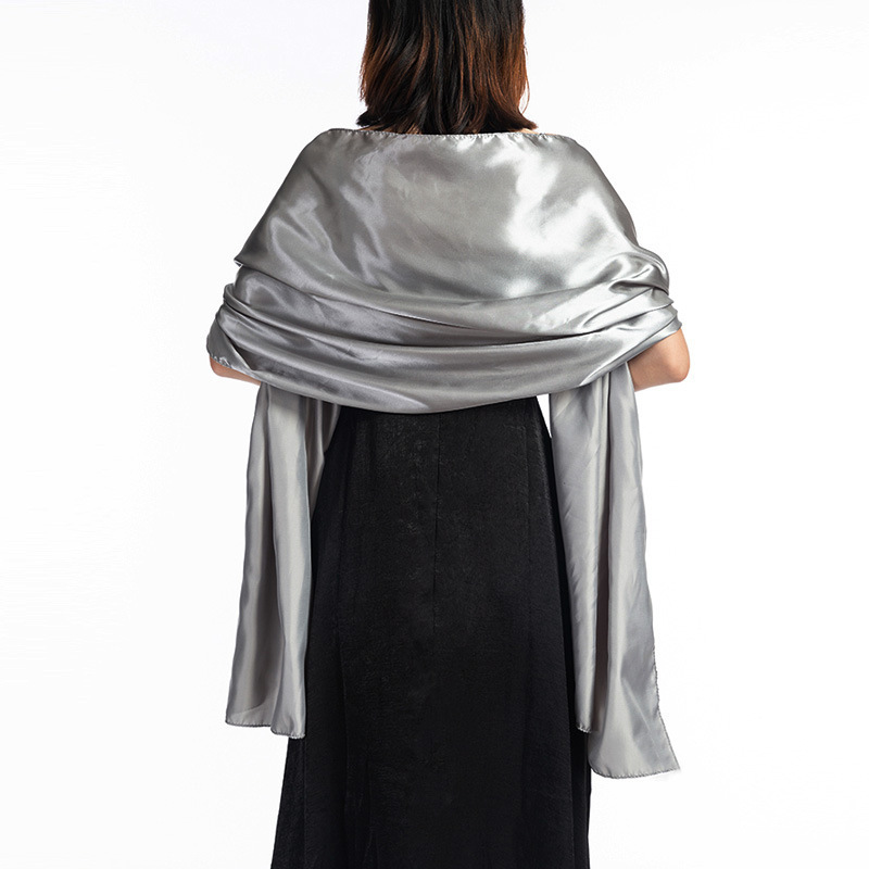 European and American style new ladies evening dress shawl wedding dress cheongsam color pure color shawl pure color temperament ladies scarf