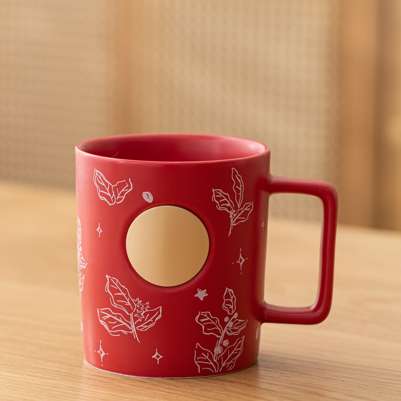 Escuela Wenchuang taza de agua taza de bronce taza de cerámica taza pintada a mano taza de bronce taza de publicidad de talla en relieve LOGO