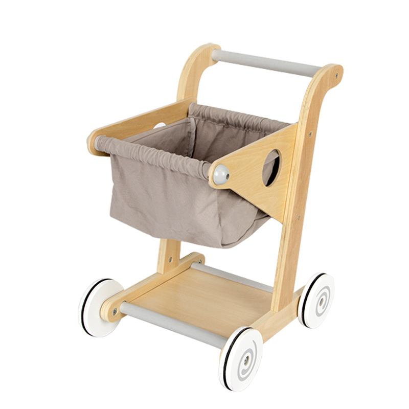 Juguetes infantiles de madera para bebés caminantes carro de compras multifuncional carro de playa 4 - 6 años de edad image 7