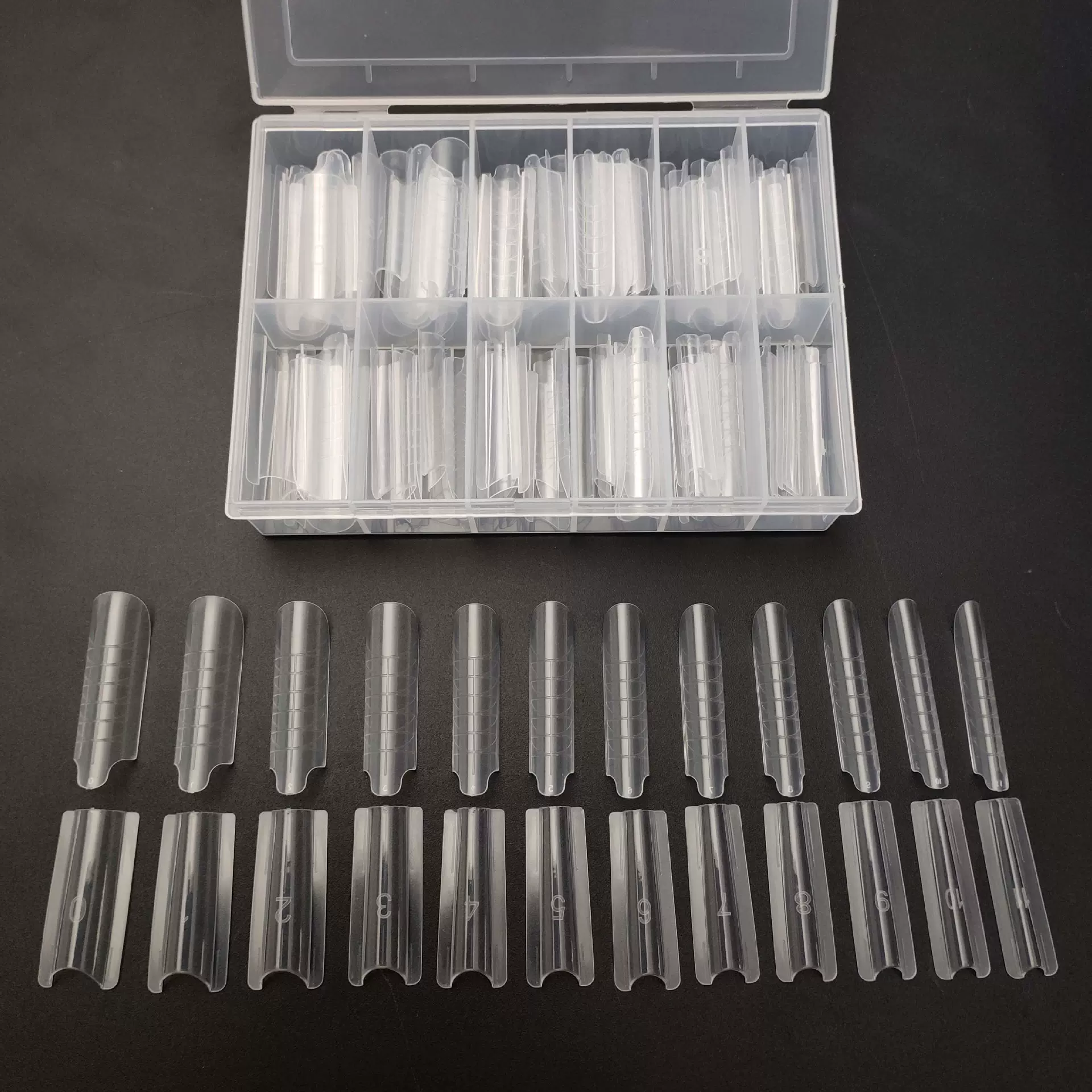 2025新款三明治甲膜快速延长无纸托水晶光疗免建构模具美甲店专用