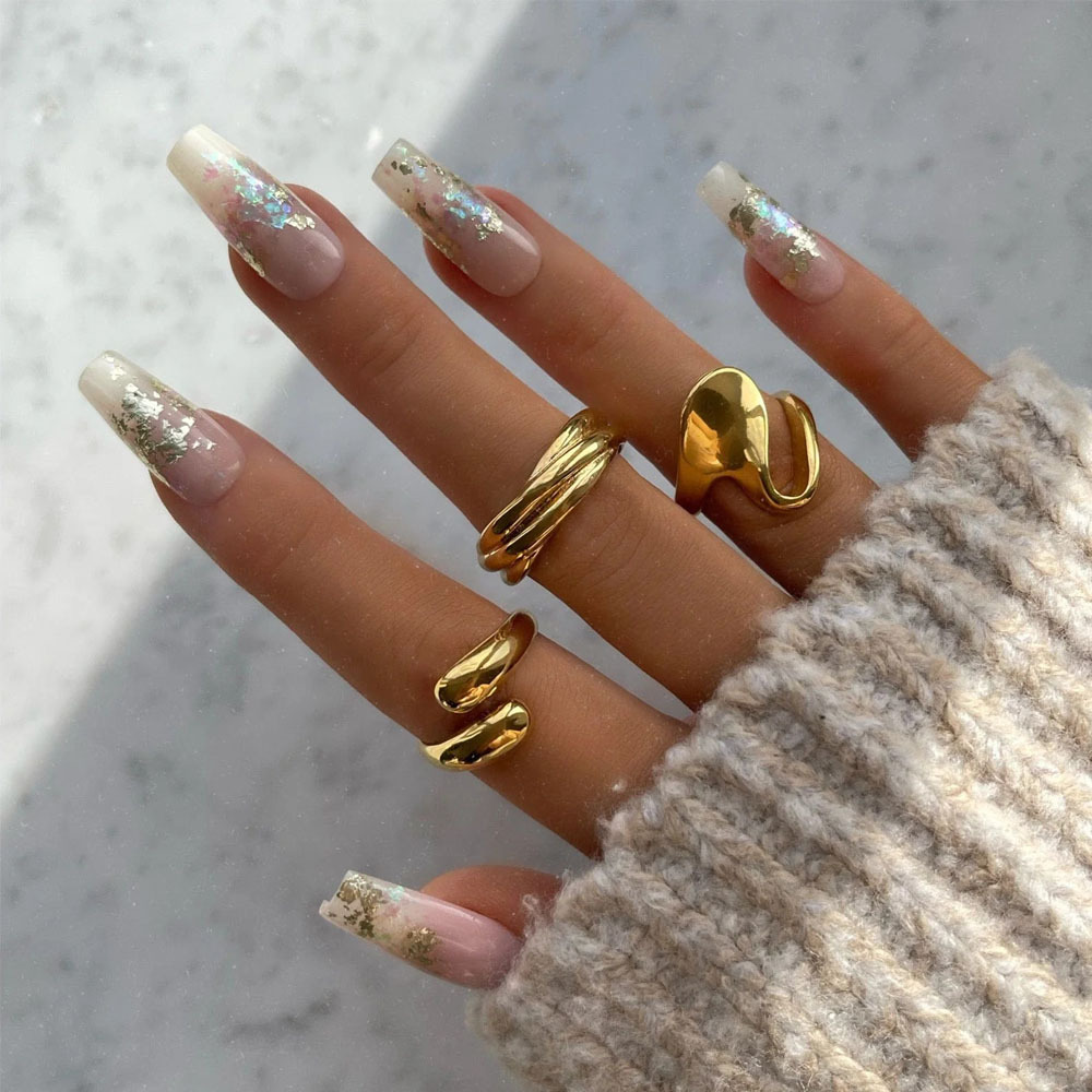 10g Weight Ion Plating (IP) Gold Plating Process Rings Classification 6, 7, 8 Ring Size 1 Piece Quantity Holiday, Daily Occasion 316 Stainless Steel Material Geometric Pattern Women's Gender Irregular, Plating Design Lady Style 316 Stainless Steel Ion Plating (IP) Geometric Lady Rings For Women's 9