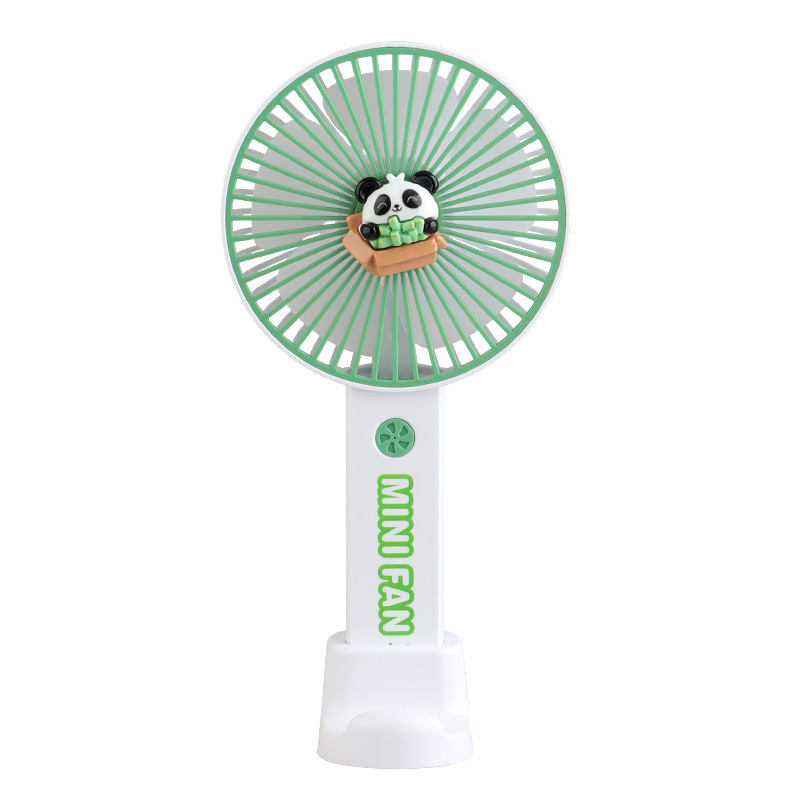 New Drip Panda Handheld Mini Fan Mobile Phone Base Desktop Charging Portable Lanyard Fan Customization