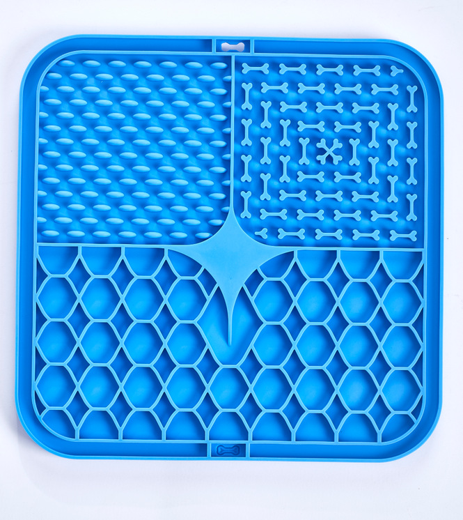 Ventas transfronterizas calientes de almohadillas de lamida de mascotas, tazón de comida lenta, almohadillas de lamida de Fengrong con ventosa, almohadillas de grado alimenticio anti-derramamiento