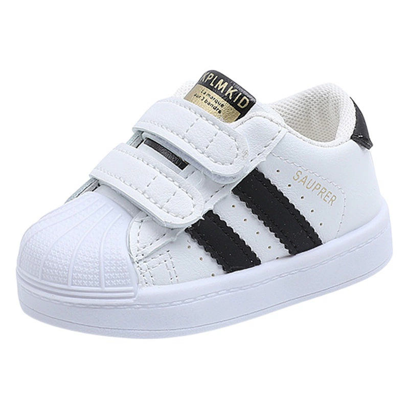 Весенне-Осенняя детская обувь для досок Маленькая Белая обувь Обувь для малышей с мягкой подошвой Кроссовки для мальчиков Женская детская обувь Детская обувь с ракушкой