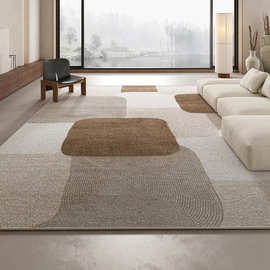 北欧风地毯客厅卧室床边毯高级中古风沙发茶几毯防滑欧式轻奢地垫