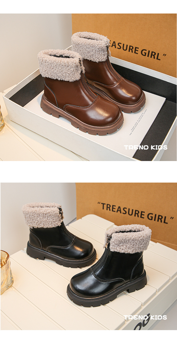 Velvet Martin 2024 Autumn/Winter New Collection Girls' Soft Bottom Two Cotton Short Children's Oxygen Princess Leather_voghion.com