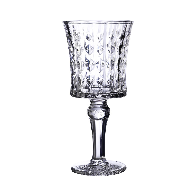 Nicho Zhongins flor en relieve francés tazas de champagne tazas de vino femenino de alto valor retrógrado tazas de vidrio europeas