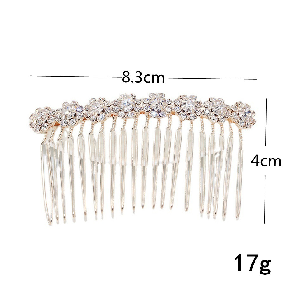 Women'S Fashion Solid Color Iron Plating Inlay Rhinestones Hair Combs display picture 1