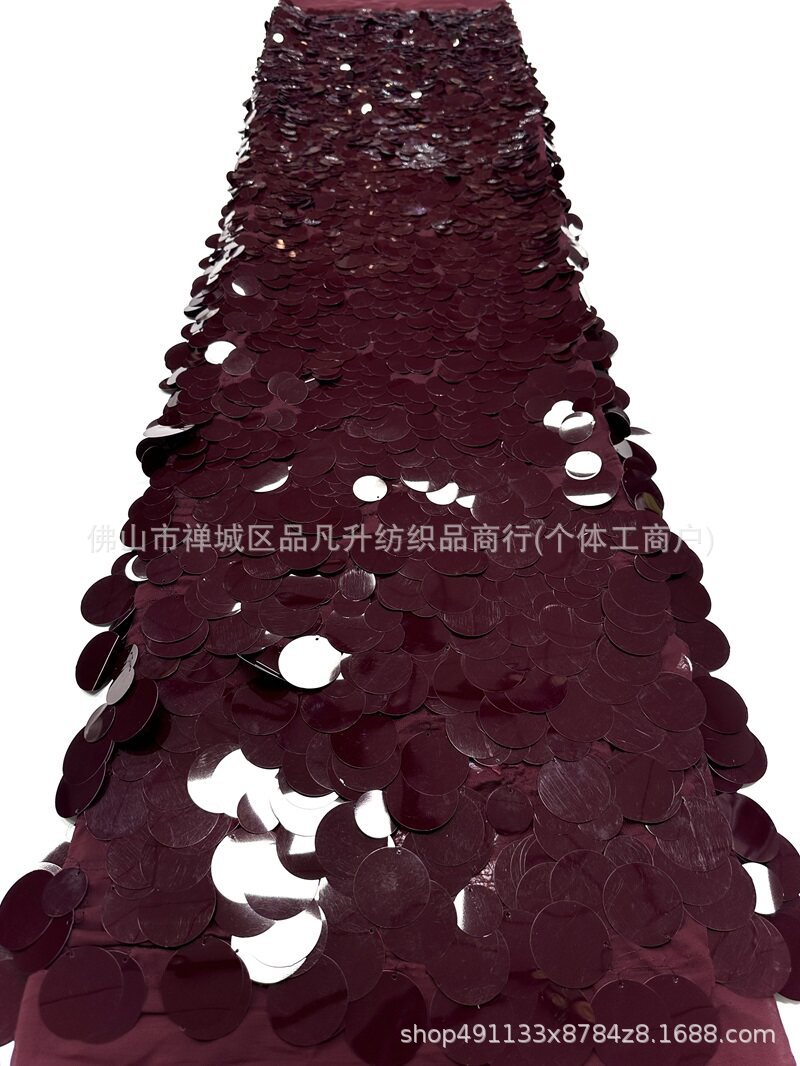 Tamaño redondo mate sequinilla tela de malla 3D superposición tridimensional sequinilla vestido de fiesta vestido de boda