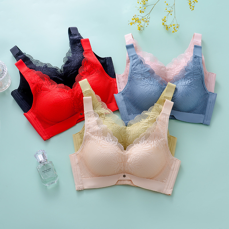 Manny Queen underwear store lace vest without steel ring bra thick gathered wide shoulder strap manufacturers wholesale