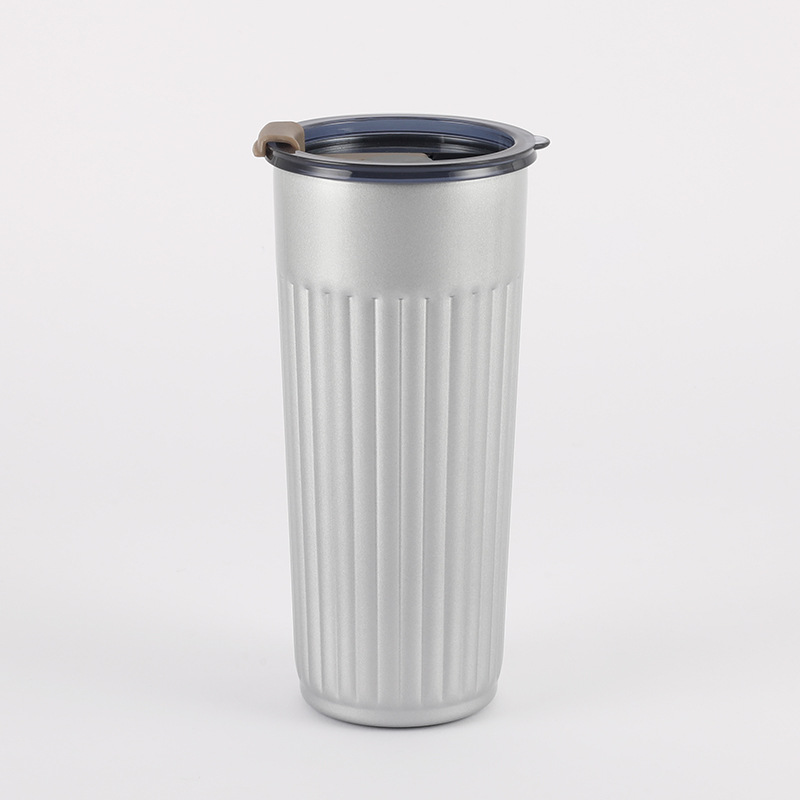 Nueva ventosa de vacío con mango 304 de acero inoxidable simple taza de oficina taza de negocios con tapa de taza de café al por mayor