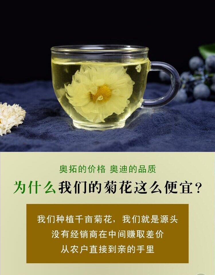 Chrysanthemum Tea Loose Dried Flowers Ju Hua 500g Bulk Bag Sugar Free Herbal Infusion overview