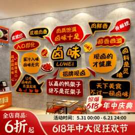 熟食店墙面装饰卤味鸭货肉菜餐饮小吃布置用品装修广告海报贴纸画