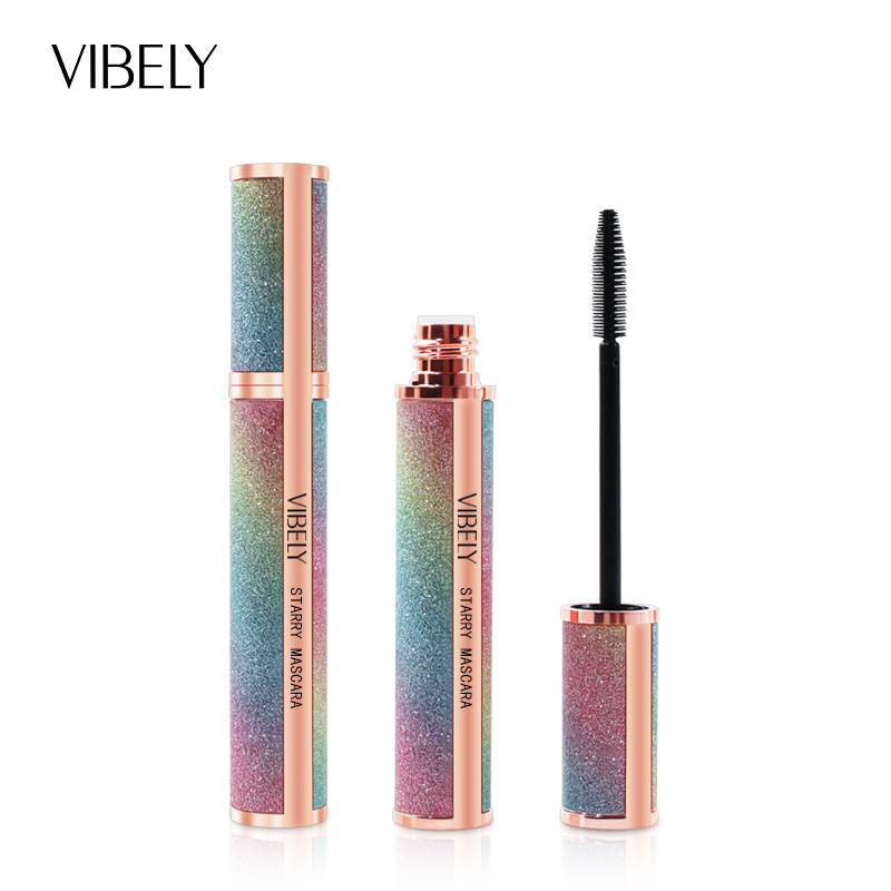 VIBELY Brilliant Starry Mascara 4d Slim Long Thick Curled Waterproof Durable Non-Sizzy Beauty Makeup