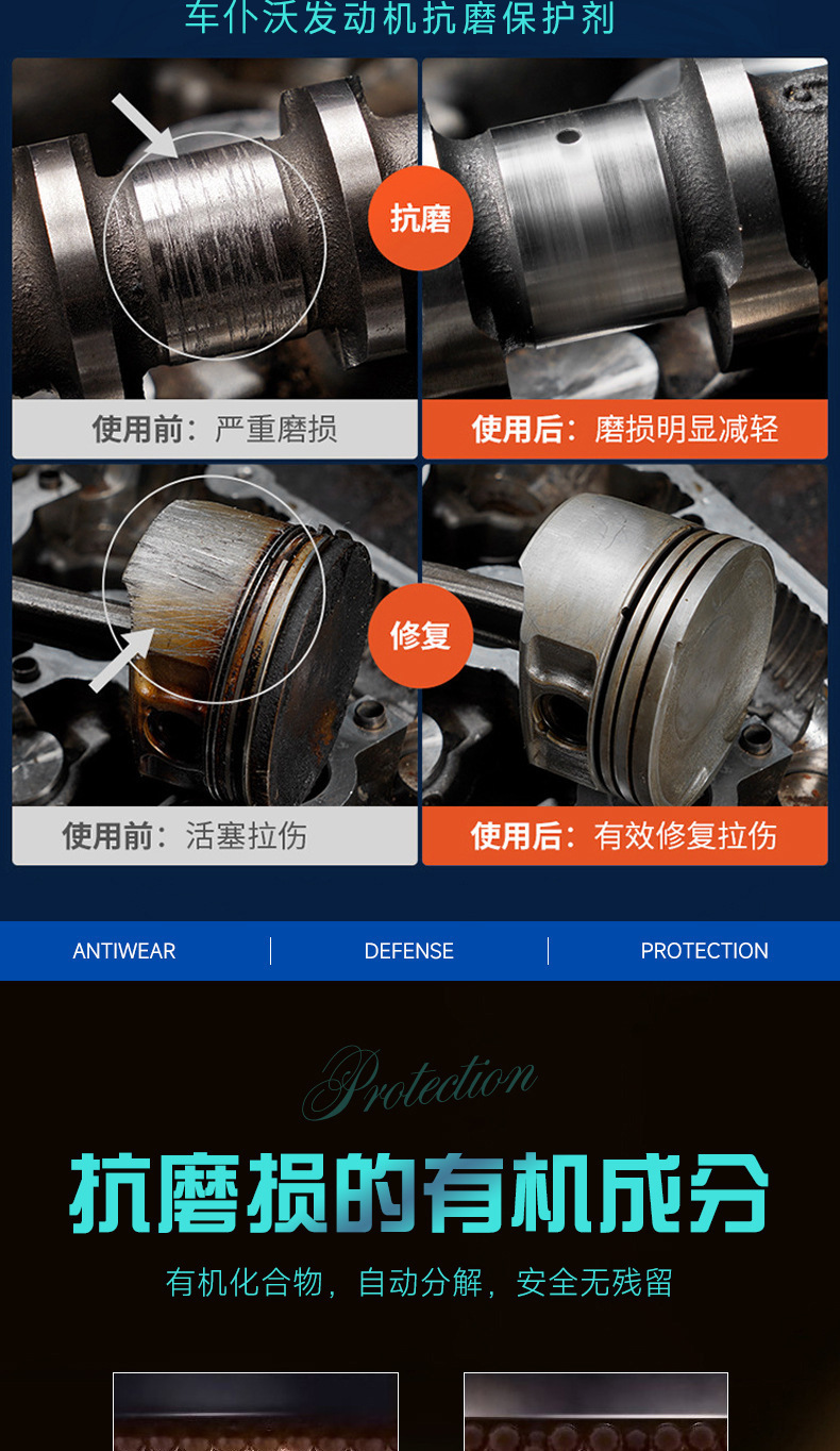 Engine Anti-Wear Agent, Noise Reduction, Anti-Shake, Anti-Rust, Noise Reduction, Oil Burning Treatment Additive, Automobile Engine Oil Anti-Wear Agent