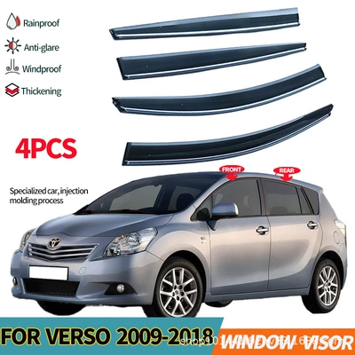 TOYOTA VERSO Rain shield - toyota-verso-20-200918-pc-with-silver-bright-strips-of-car-windows-and-rain-shields-4-pieces-suitable-for-single-set-cross-border