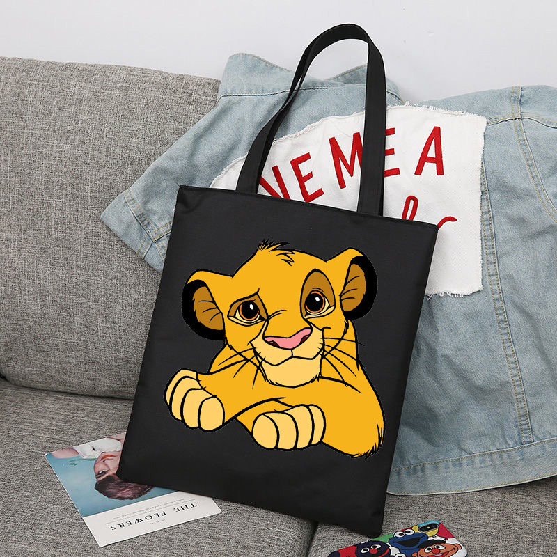 The Lion King Simba 卡通印花帆布袋单肩包折叠袋手提袋购物袋