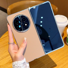 Oppo findN5携帯ケース男性新製品ケースfindN5保護カバーメッキ贅沢女性真皮ビジネス
