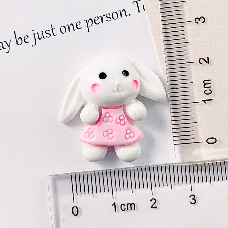 Dibujos animados oso brillante accesorios de resina conejo lindo cerdo DIY crema pegamento horquilla accesorios para el cabello teléfono caso paquete de material