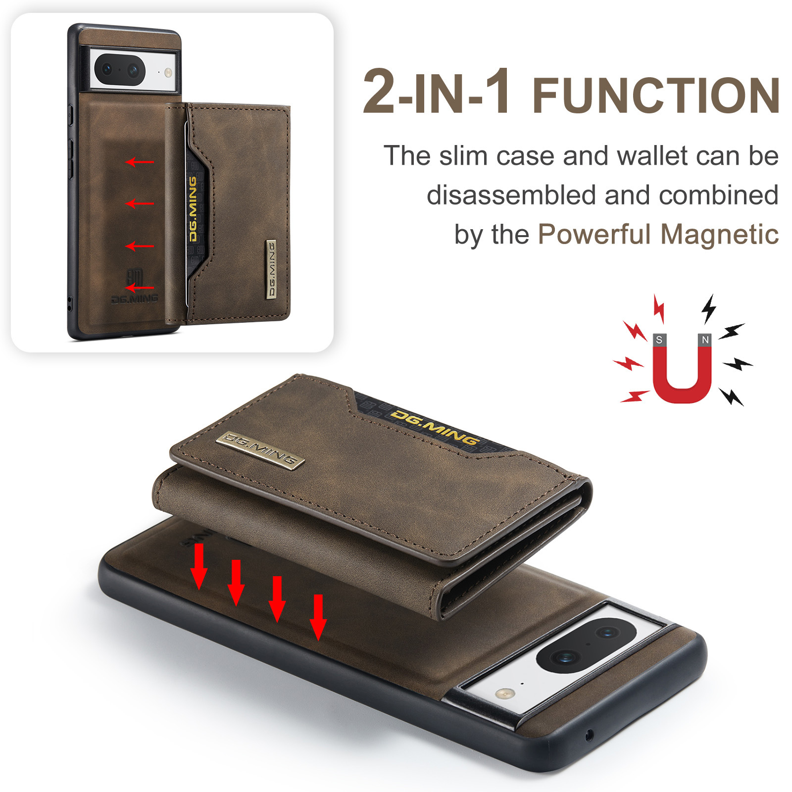 Custodia magnetica con portacarte per google pixel 8 e 8a_voghion.com