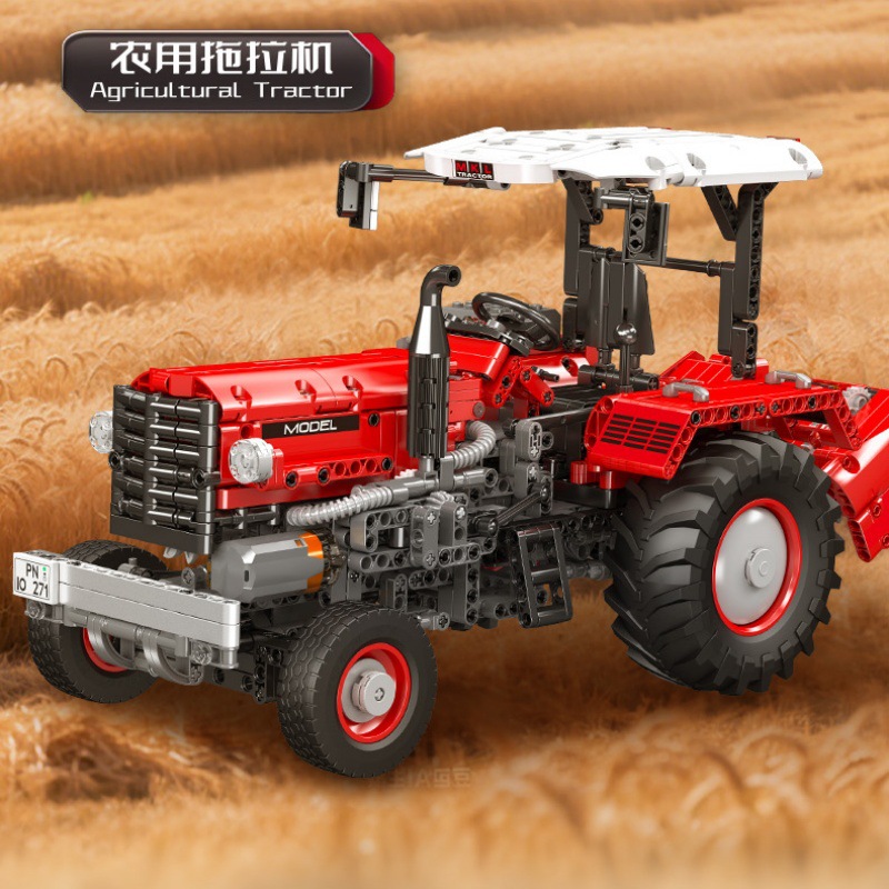 Grúa sobre orugas con control remoto Yuxing 17001-93, juguete educativo de construcción para niños, modelo mecánico