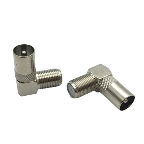 F female to TV male 90 degree TV plug F female to TV male British F female to 9.5 TV male RF adapter