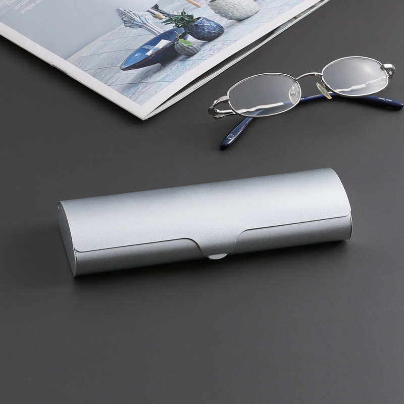 e88 金属近視メガネケースコンパクトポータブルサングラスケース卸売つや消し光学アルミニウム合金メガネケース高度な