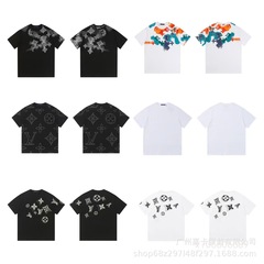 跨境25ss驴家高品质时尚短袖潮牌外贸经典款男女同款T恤透气棉质