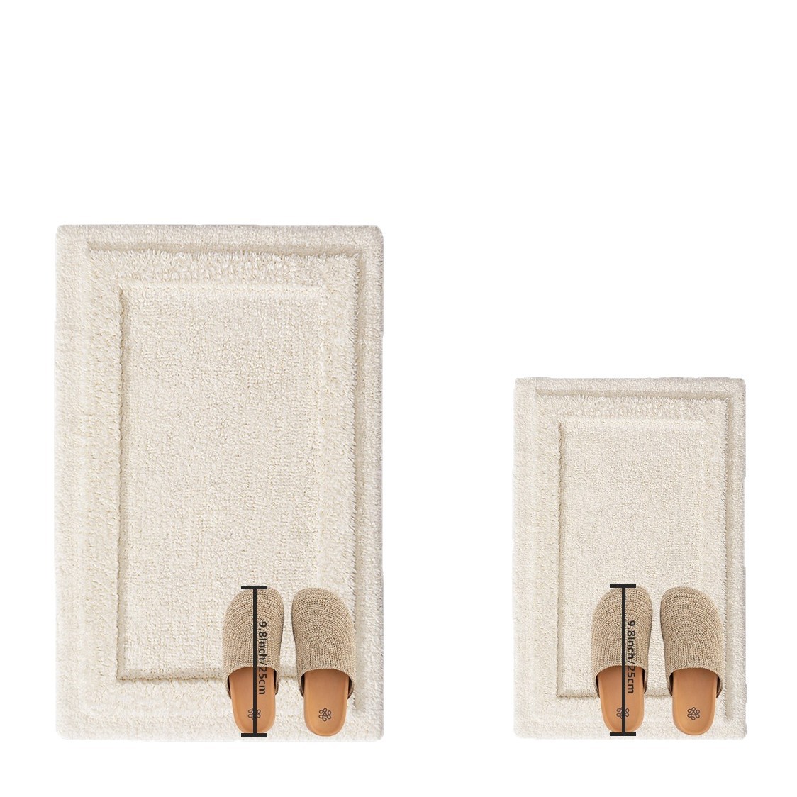 Hotel de alta gama alfombra de suelo de absorción de agua de algodón grueso puerta de inodoro antideslizante alfombra de suelo doméstica lavable a máquina