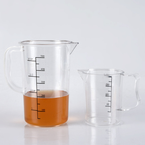 PC dual-mark measuring cup and kettle, thick measuring cup, transparent acrylic kitchen 200ml-5000ml milk tea shop supplies