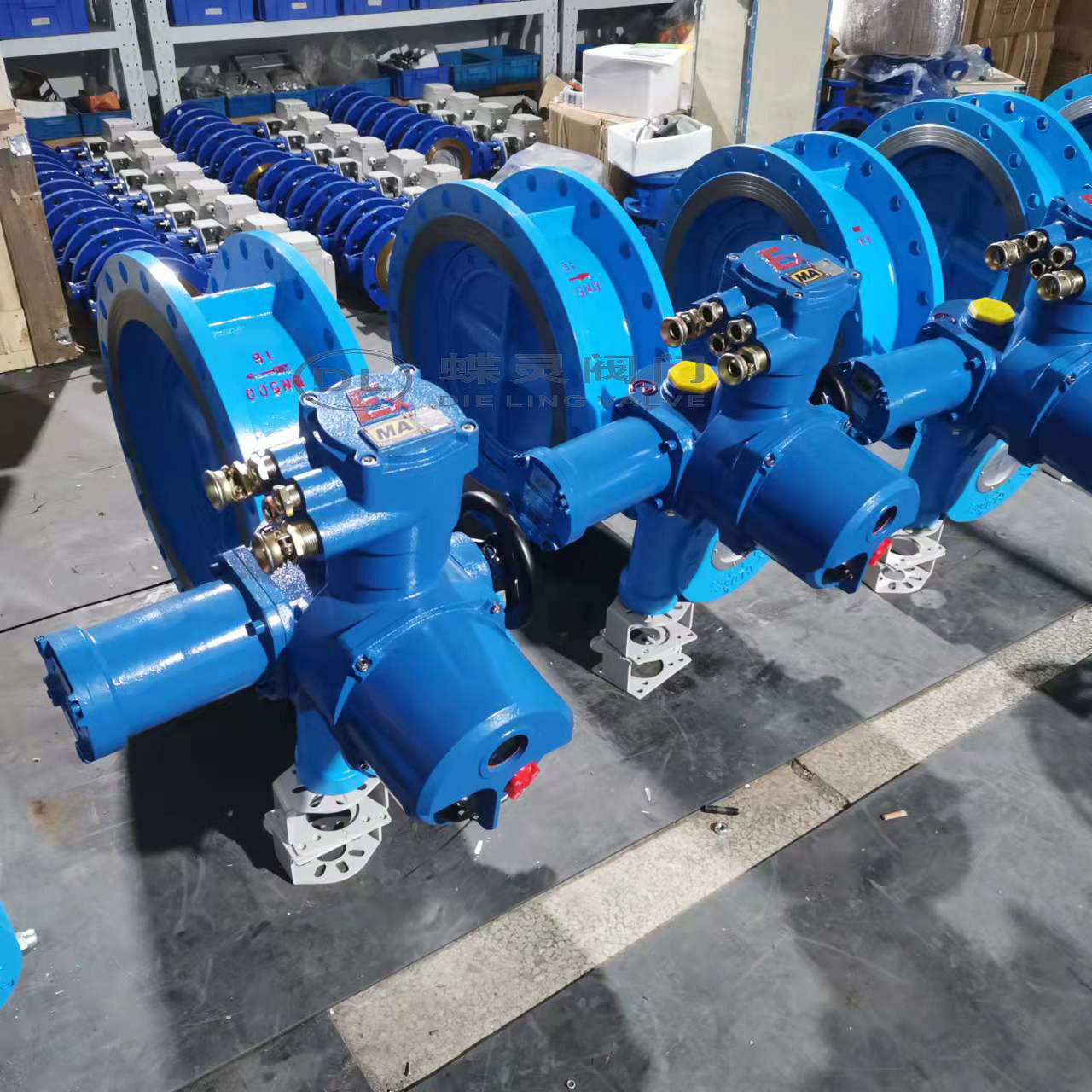 DN600矿用防爆型电动蝶阀 带485通讯接口电动瓦斯蝶阀WSD941X-10Q