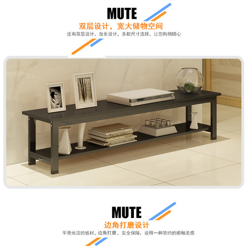 WBZ7 steel-wood coffee table TV cabinet combination modern simple bedroom small apartment wall cabinet simple living room TV cabinet