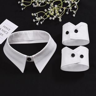 Simple Shirt Single Collar Sleeve suit Women's White Decorative Fake Collar DIY Collar All-match Collar