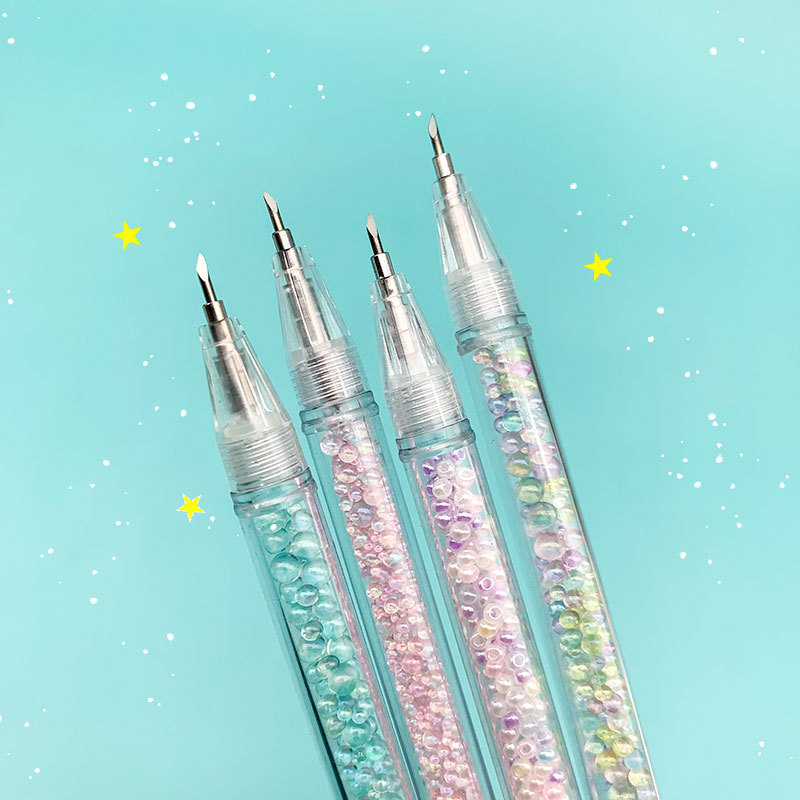 Cute ins style girly heart bubble pen small tip pen knife hand account sticker cutting paper utility knife carving knife