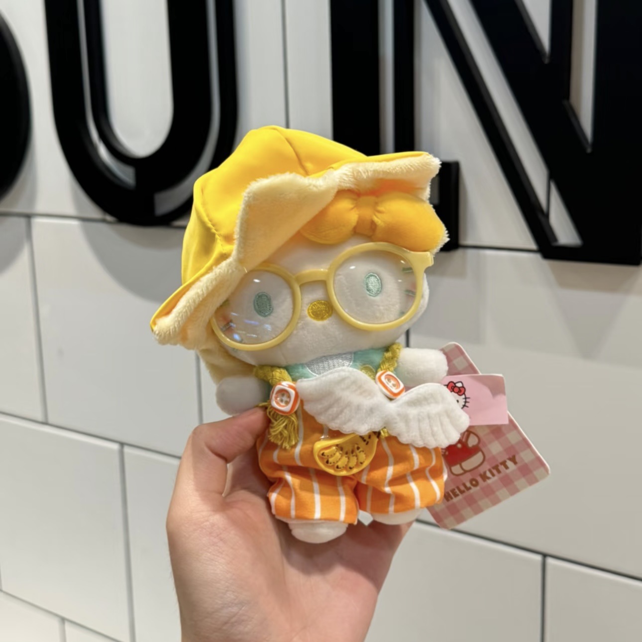 Genuino clásico KT Hello Kitty mochila bolso colgante dibujos animados lindo hellokitty llavero muñeca de felpa mujer