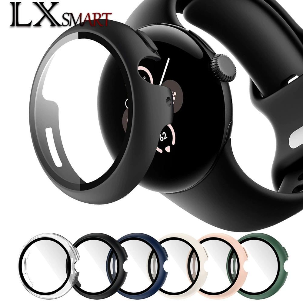 Подходит для корпуса часов Google Pixel Watch 3/4 (41/45 мм), защитный чехол из поликарбоната с интегрированной пленкой.