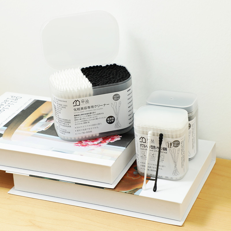 Hisopos de Algodón de Doble Punta de Algodón Absorbente Desechable para Maquillaje y Limpieza de Oídos