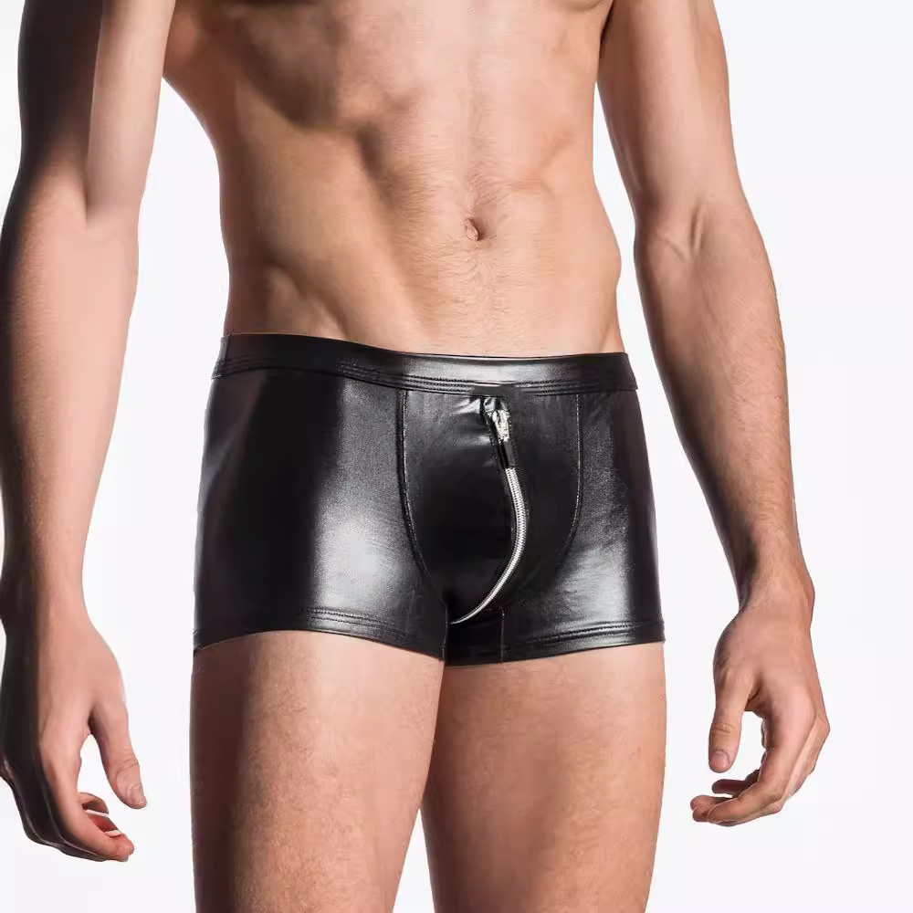 Lencería sexy discoteca etapa ds traje de cuero mate camiseta medias entrepierna abierta pantalones cortos de cuero N805/N806