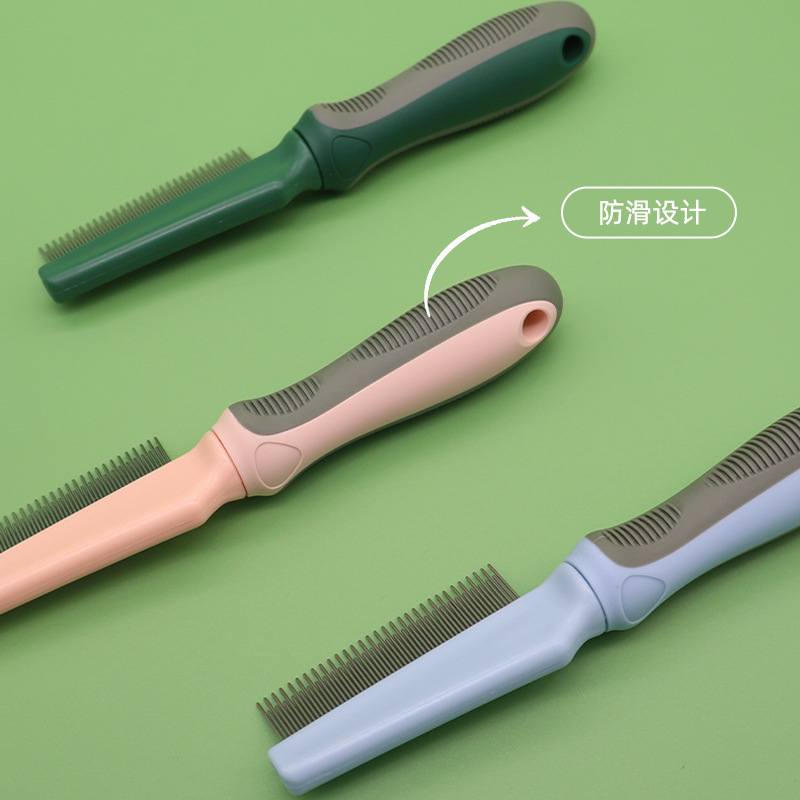 Perro saltando peine para mascotas peine de eliminación de pulgas gato flotante depilación limpieza belleza piojos eliminación peine suministros al por mayor