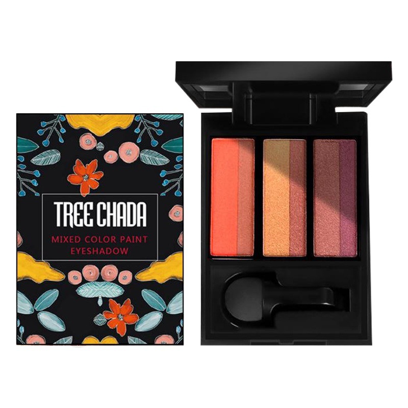 Chinese standard Thai TREECHADA mushroom six-color pearlescent matte girl's net red gradient eye shadow plate