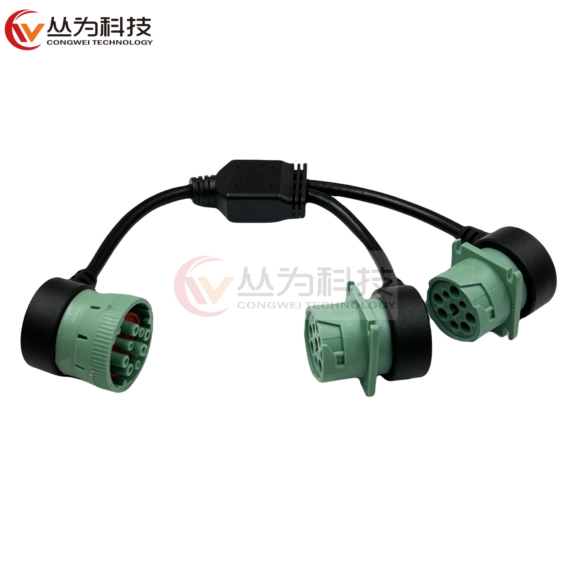 重卡柴油挖掘机J1939公转母一分二延长转接线