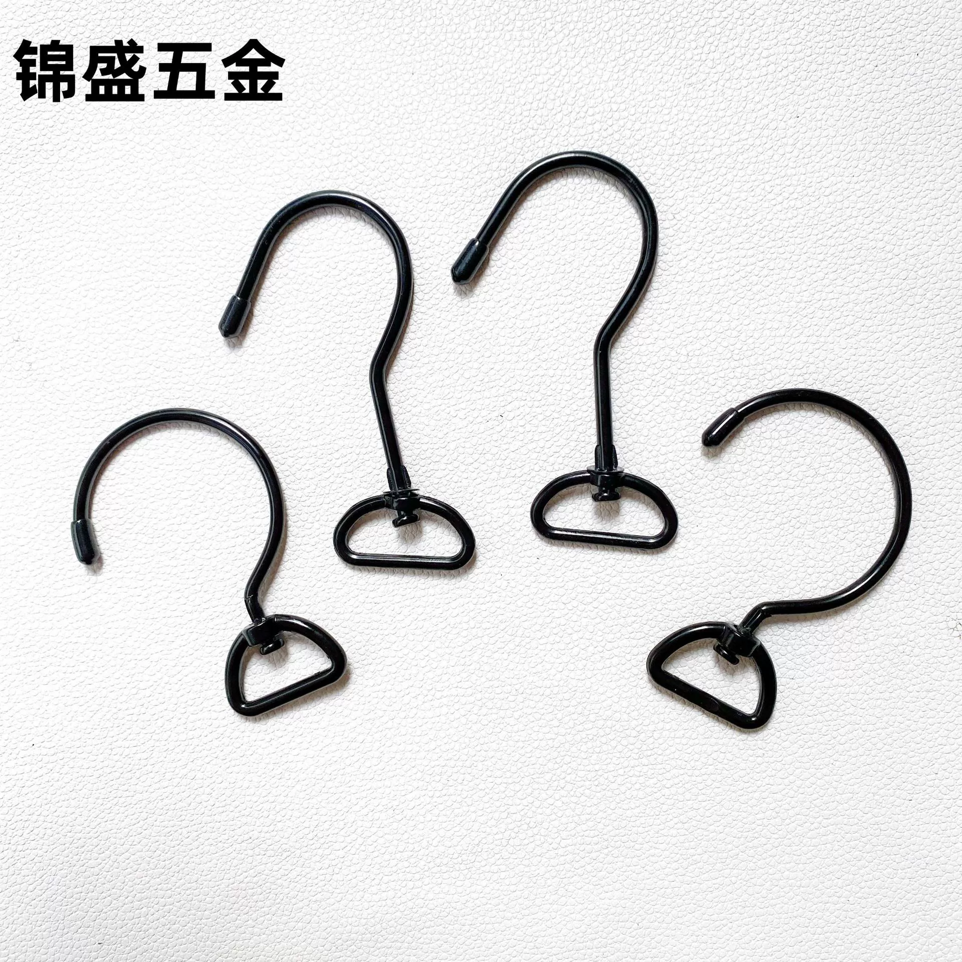 Multipurpose no-punch iron wire hook 360-degree rotating tail metal hook for toiletry bag hook