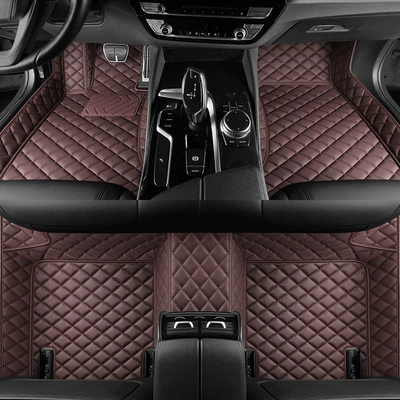 Car Floor Mats Fully Surround Special Car Old and New Style Wire Ring Floor Mats Car Interior Waterproof Floor Mats Car Mats (Ayaqaltılar (Kovriklər)) - brown-single-layer-floor-mats