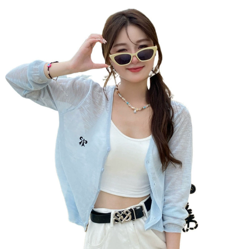 Thin cardigan, knitted sweater, white cloak, tank top