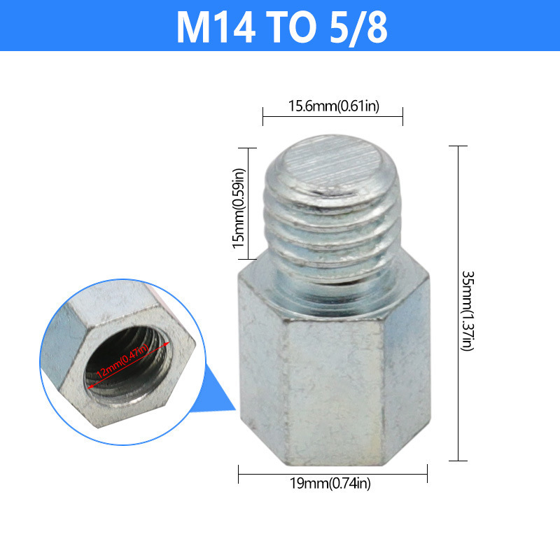 グラインダー変換コネクタm16回転m14回転5/8ねじ変換ヘッド研磨ホイール研磨ディスク変換コネクタ部品|undefined