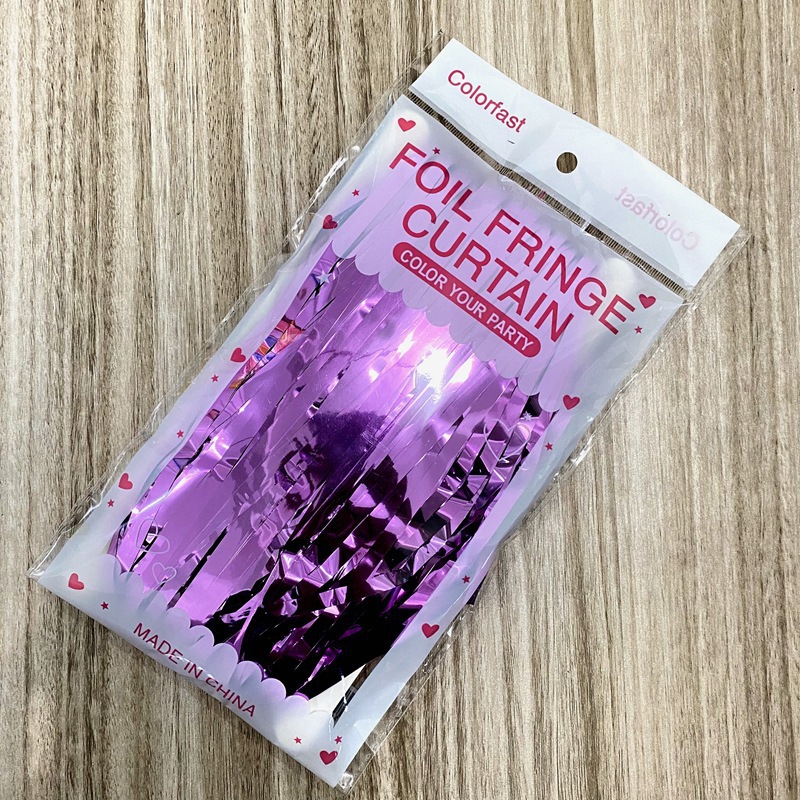 Cortina de lluvia con borlas para bodas, cumpleaños, cortinas para puertas, decoración de salas de boda, cortina de lluvia de 1*2 metros al por mayor para celebraciones de bodas.